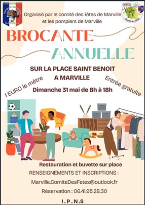 Brocante à Marville le 31 mai